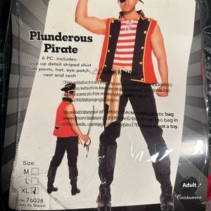 Men’s Pirate Costume. Brand new. Never worn. XL